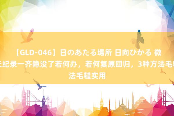 【GLD-046】日のあたる場所 日向ひかる 微信聊天纪录一齐隐没了若何办，若何复原回归，3种方法毛糙实用