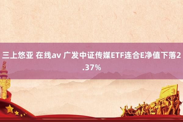 三上悠亚 在线av 广发中证传媒ETF连合E净值下落2.37%